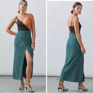 Anthropologie Hutch color blocked maxi dress size 8